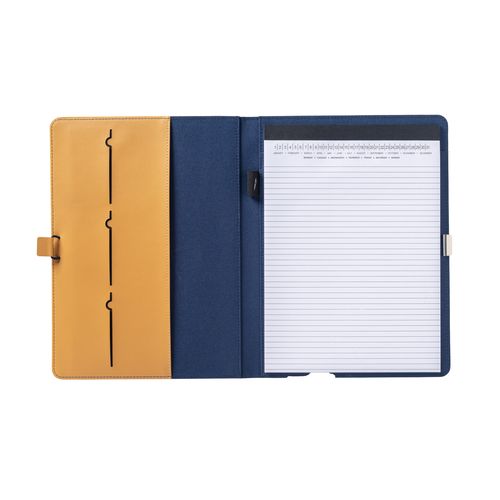 A4 block folder made of R-PET with metal closing hook