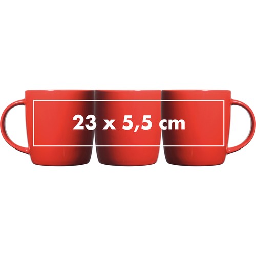 Porcelain cup, white inside and coloured outside Porcelain cup, white inside and coloured outside
