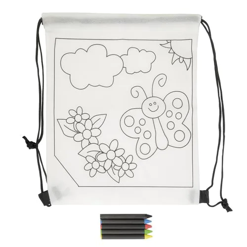 5 wax with cylindrical cross-sections, in non-woven colorable mini bagpack 5 wax with cylindrical cross-sections, in non-woven colorable mini bagpack