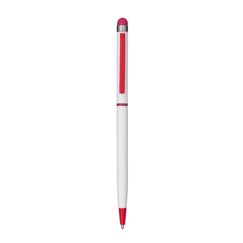 Stylo à bille en métal, avec touch screen en gomme, clip et pointe assorties. Stylo à bille en métal, avec touch screen en gomme, clip et pointe assorties.