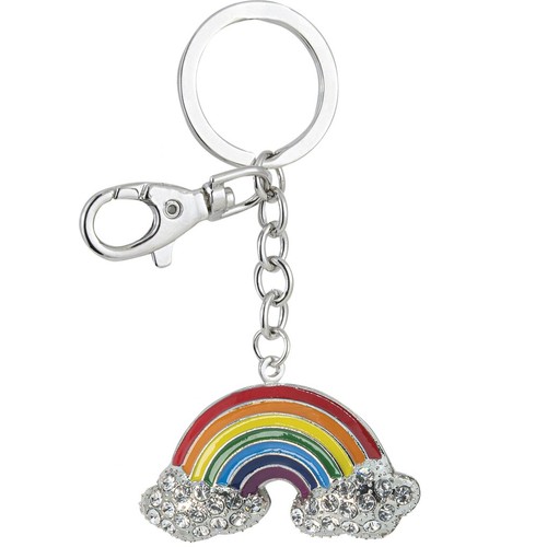 PORTE-CLES ARC-EN-CIEL AVEC STRASS