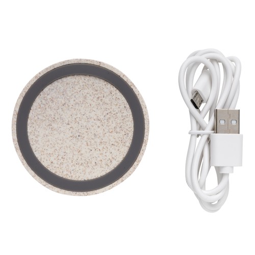 Wheat Straw 5W round wireless charging pad Wheat Straw 5W round wireless charging pad