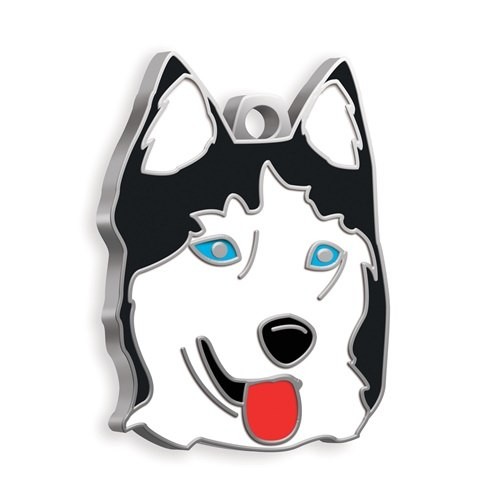 DOG TAG HUSKY BLACK AND WHITE DOG TAG HUSKY BLACK AND WHITE