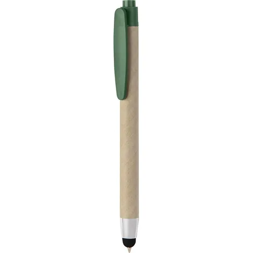 TOUCH SCREEN BALLPOINT PEN IN PLASTIC AND RECYCLED CARDBOARD