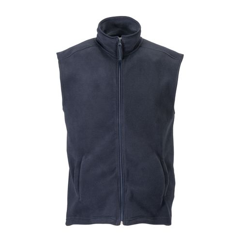 Fleece (180 g/m2) vest with zip and 2 side pockets. Sizes: S/M/L/XL/XXL