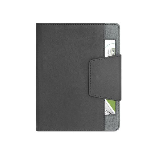 RUSSEL. PU and polyester fabric cover with A5 notebook with plain pages RUSSEL. PU and polyester fabric cover with A5 notebook with plain pages