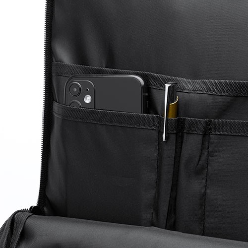 Computer backpack made of PU leather and RPET 600D Eliza