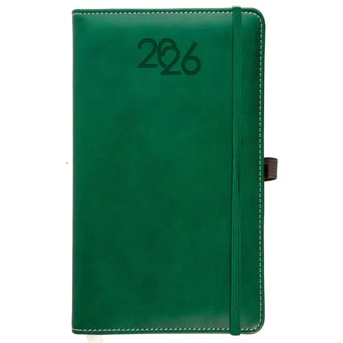 Agenda de poche hebdomadaire 2026, couverture rigide en PU thermocollé avec piqûres Agenda de poche hebdomadaire 2026, couverture rigide en PU thermocollé avec piqûres