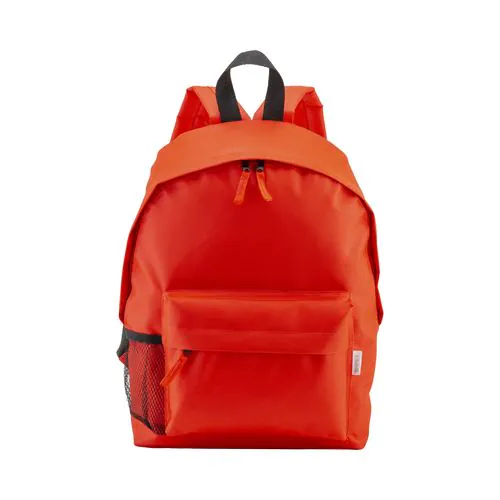 Sac à dos en polyester recyclé R-PET avec poche externe avec fermeture éclair Sac à dos en polyester recyclé R-PET avec poche externe avec fermeture éclair