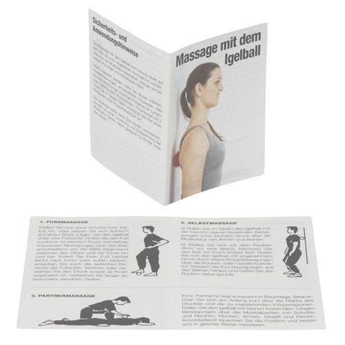 Balle de massage hérisson 80 mm/bleu transparent (neutre)