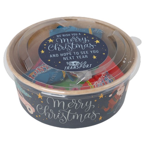 Bol de Noël avec chocolat de luxe biodégradables Bol de Noël avec chocolat de luxe biodégradables