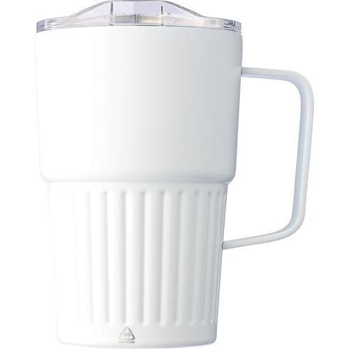 Recycled stainless steel double-walled travel mug (450 ml) Calo