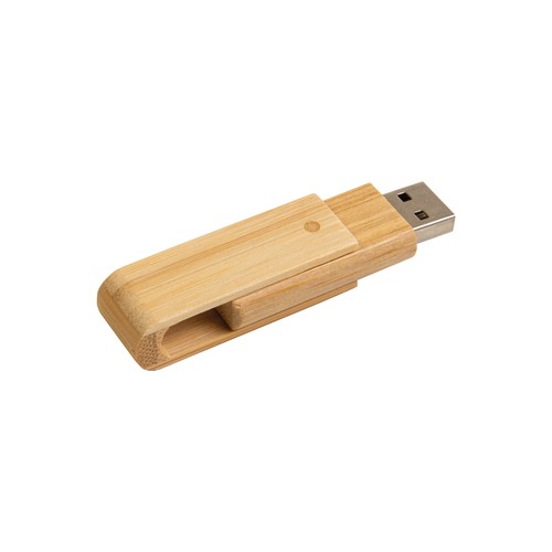 Llave giratoria USB de bambú de 4 Gb
