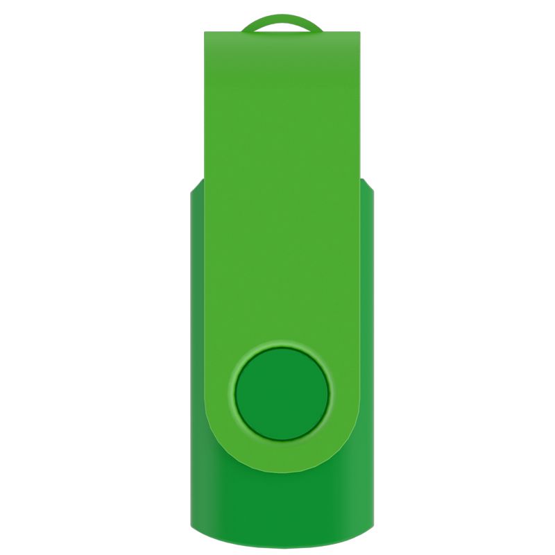 Rubberised plastic USB stick Twist Color