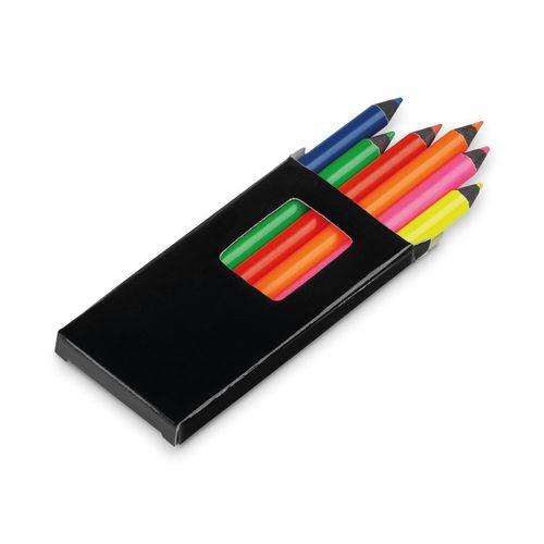 MEMLING. Boîte à crayons avec 6 crayons de couleur MEMLING. Boîte à crayons avec 6 crayons de couleur