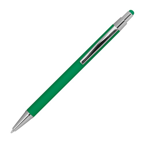 Metal ballpen with rubber coating and touch function