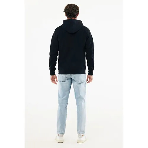 Felpa con cappuccio IQONIQ Abisko in cotone riciclato e zip