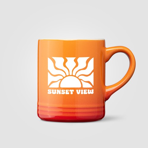 Mug Corin en céramique avec effet ombré silhouette – 355 ml