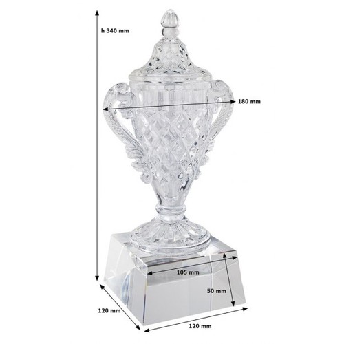 COPPA CON BASE IN CRISTALLO mm 340 h COPPA CON BASE IN CRISTALLO mm 340 h