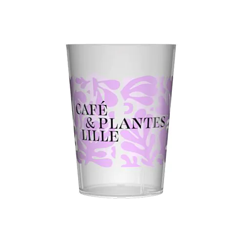 Personalised 10 cl Reusable Plastic Cup - 2 colors screen printing Personalised 10 cl Reusable Plastic Cup - 2 colors screen printing