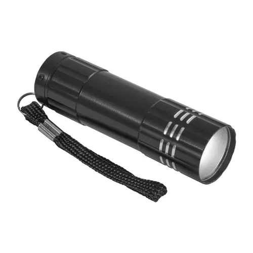 Aluminium COB LED (Chip On Board) torch with string (batteries NOT included)