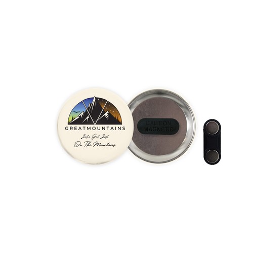 Metalen button 56mm met extra sterke magneet Metalen button 56mm met extra sterke magneet