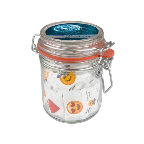 Weckpotje 0,4 liter, gevuld met snoep Weckpotje 0,4 liter, gevuld met snoep