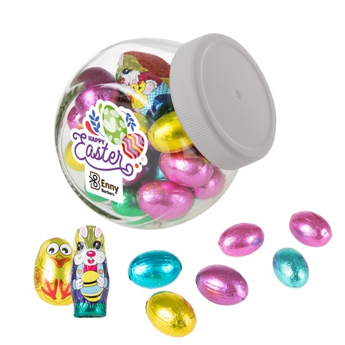 Small glass jar 0.4 liters with Easter mix Small glass jar 0.4 liters with Easter mix