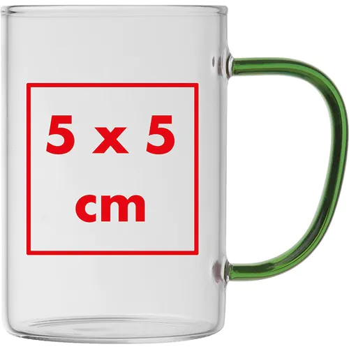 glass mug with coloured handle glass mug with coloured handle