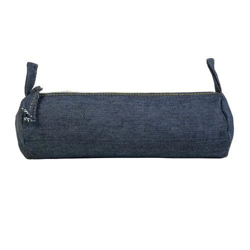 Beauty case en coton DENIM 220 g/m2 (85% coton - 15% polyester) avec fermeture éclair