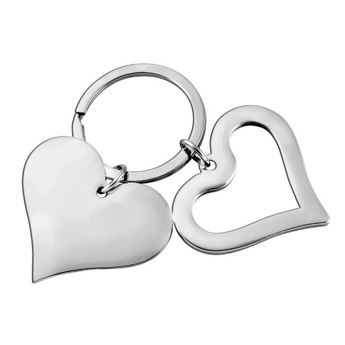 KEY CHAIN DOUBLE HEART - NO BOX