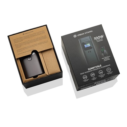 Powerbank magnétique 15.000mAh/100W Urban Vitamin Sunnyvale Powerbank magnétique 15.000mAh/100W Urban Vitamin Sunnyvale