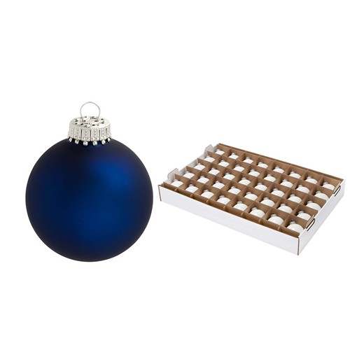 Boule de Noël 6 cm avec impression par tampographie 4-5 couleurs - sur plateau - couronne argentée - MADE IN GERMANY