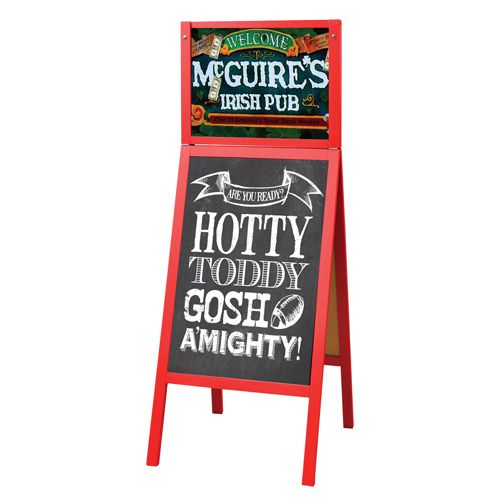 Menu A-Board With Changeable Top Insert - Large Menu A-Board With Changeable Top Insert - Large