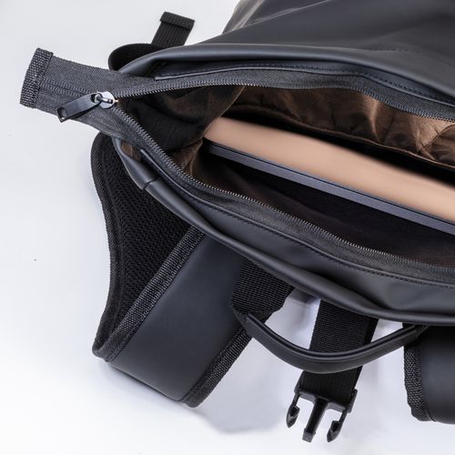 Water-resistant soft PU laptop backpack (15")