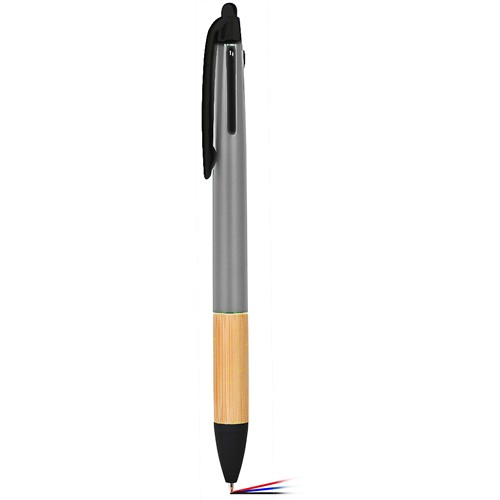 3 COLORS TOUCH SCREEN BALLPOINT PEN IN PLASTIC AND BAMBOO