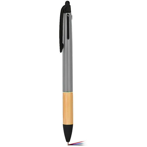 3 COLORS TOUCH SCREEN BALLPOINT PEN IN PLASTIC AND BAMBOO