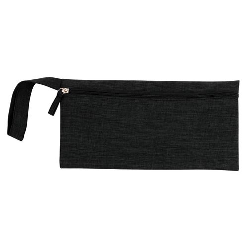 900D polyester document holder with mélange effect, convenient handle and zipper closure