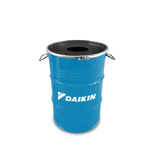 Barrel Bin Small RAL with Lid with Hole | 60 Liter Bin