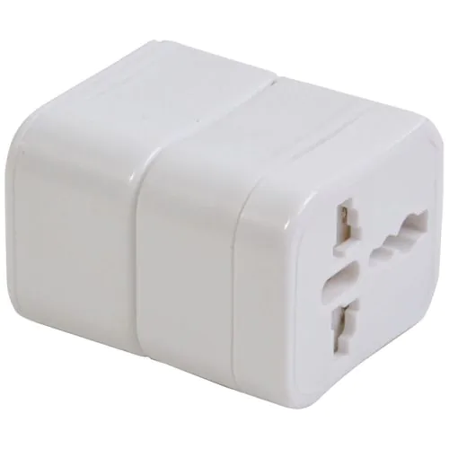 Adaptateur prise universelle avec poche en plastique. Input et Output : 100-125V 6A ou 110 Adaptateur prise universelle avec poche en plastique. Input et Output : 100-125V 6A ou 110