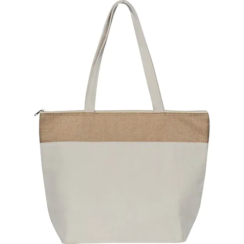 Kühltasche aus Baumwolle und Jute Kühltasche aus Baumwolle und Jute