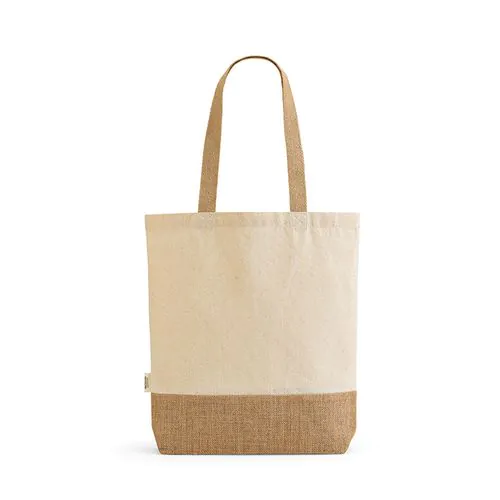 Shopper Puncak in cotone riciclato 180 gsm e juta 275 gsm