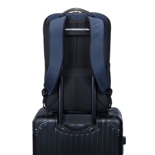 Laptop backpack (15) structured in twill polyester