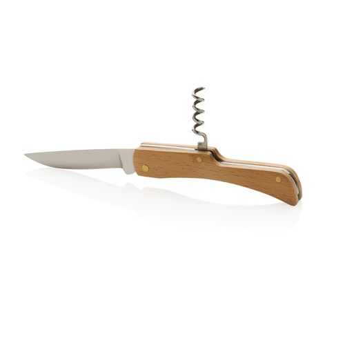 Wooden knife with bottle opener Wooden knife with bottle opener