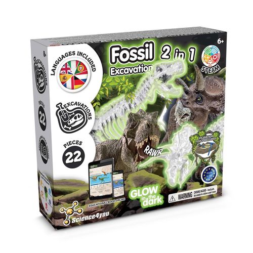 2 in 1 Fossil Excavation Kit I. Educatief spel voor kinderen 2 in 1 Fossil Excavation Kit I. Educatief spel voor kinderen