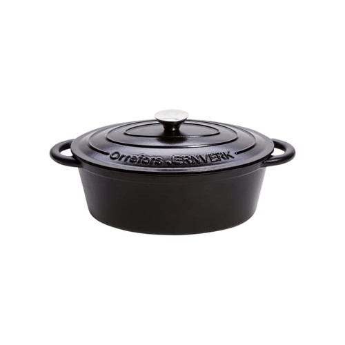 Orrefors Jernverk Enamelled Oval Iron Pan 3.5L
