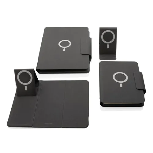 Libreta Artic magnética A5 con carga inalámbrica 10W