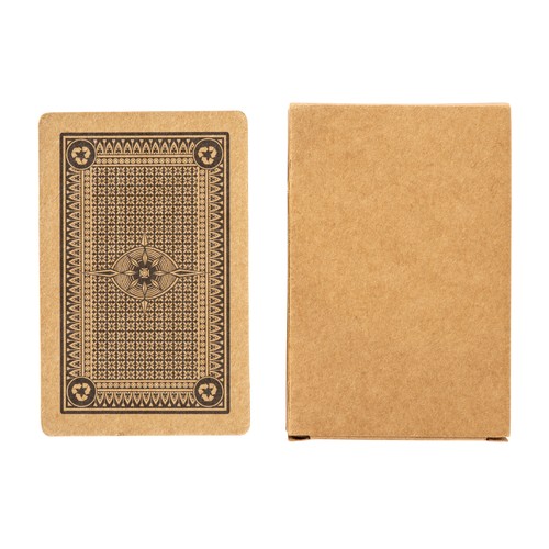 Deck of 54 playing cards in single box, in recycled paper Deck of 54 playing cards in single box, in recycled paper