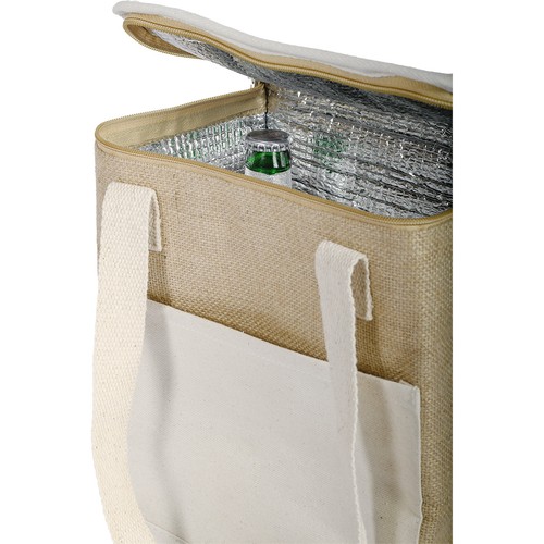 COOLER BAG IN JUTE AND COTTON