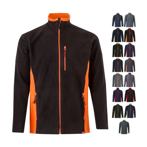 VL GERAS. Giacca in pile bicolore (220g/m²) in poliestere (100%) VL GERAS. Giacca in pile bicolore (220g/m²) in poliestere (100%)